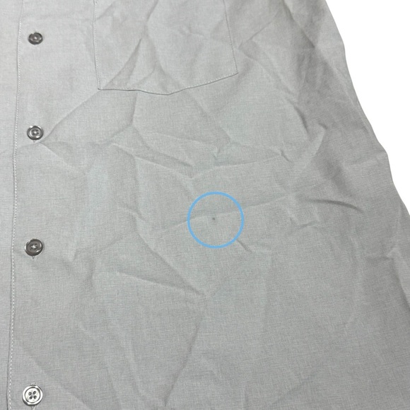 Vuori Classic Gray Short Sleeve Button Down Shirt Coastal Athletic Men's S - Picture 6 of 12